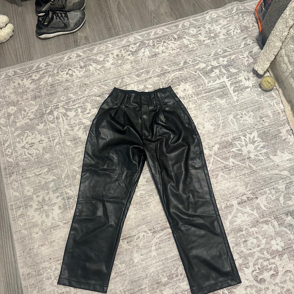 Women’s Abercrombie Black Leather Pants